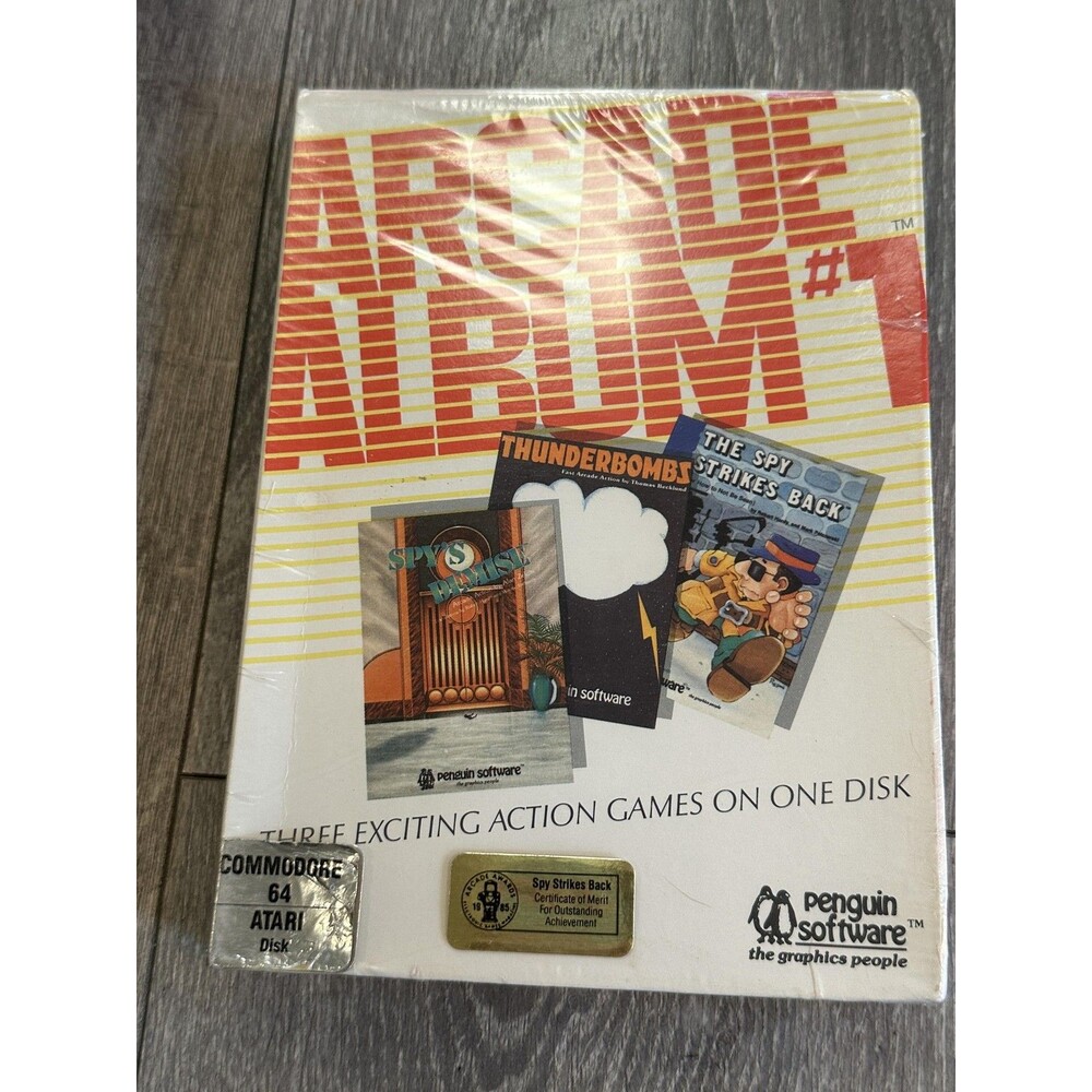 Vintage Arcade Album #1 Penguin Commodore 64 Atari Video Game NEW Sealed 1983